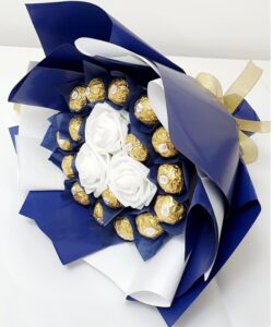 Ferraro Lindt Chocolates & Flower Bouquet.Gift for women/men.